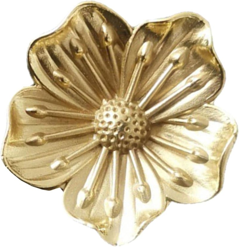 Brass Flower Cabinet Knob Drawer Pull Handle for Wardrobe Dresser Furniture Hardware - Image 1
